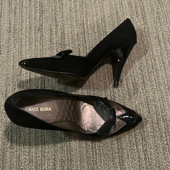 Kate Kuba, suade, patten and leather heels, size EU 37 (US size 6) - Picture 4 of 8